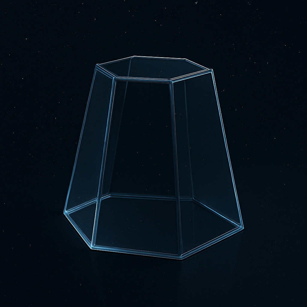 Subtracting the missing tip from a theoretical full pyramid gives the volume of a frustum pyramid. Volume = frustumHeight * (bottomArea * (1 / (1 - topArea / bottomArea)) - topArea * (1 / (1 - topArea / bottomArea) - 1)) / √8