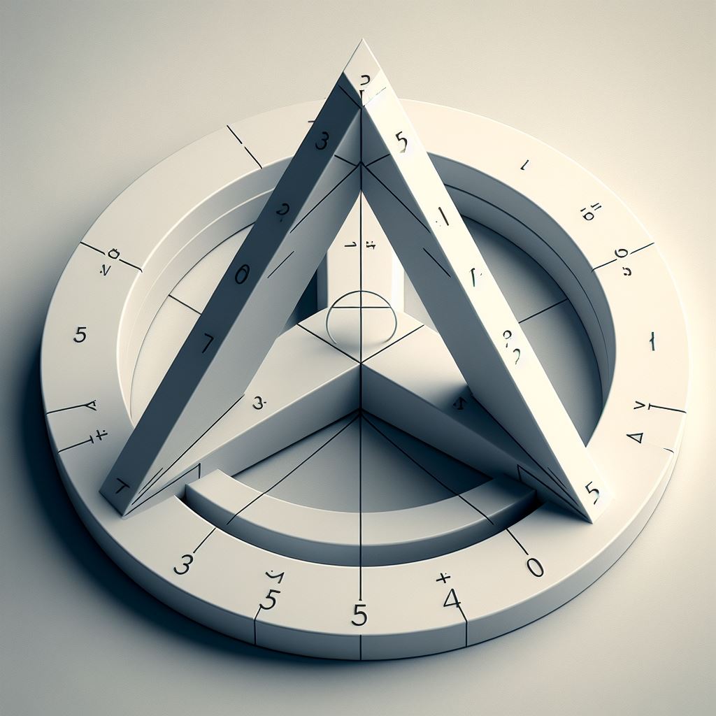 Tetrahedral-frame-on-circular-base